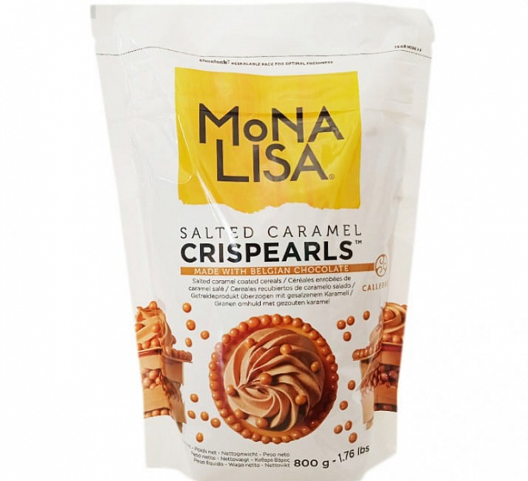MONA LISA Шоколадные драже "Crispearls" в подсоленной карамели 50 г.
