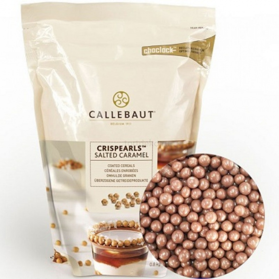 Callebaut Шоколадные драже "Crispearls" в подсоленной карамели 50 г.