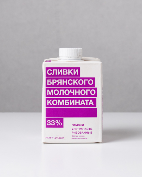 Сливки натуральные БМК 33% 0,5л