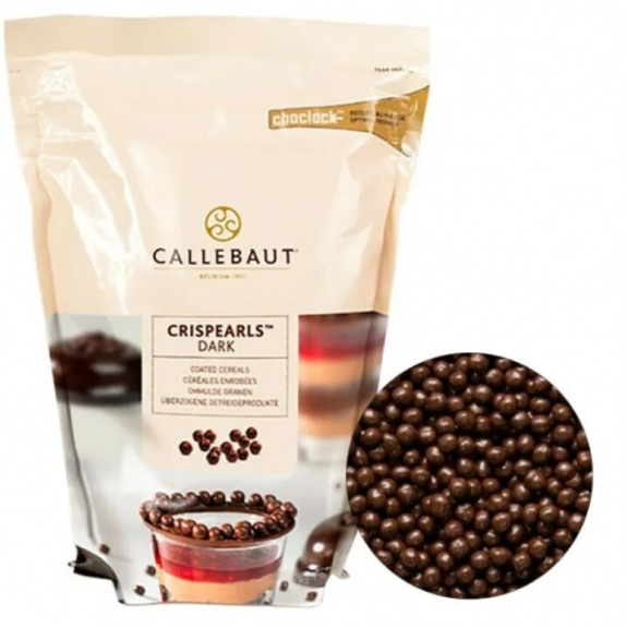 Callebaut Шоколадные драже "Crispearls" из темного шоколада 50 г.